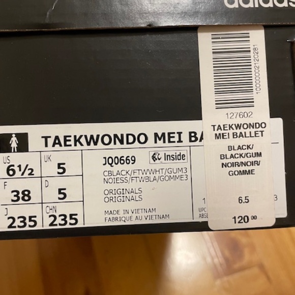 Adidas | Taekwondo Mei Ballet Flats | Black/Black/Gum | Size 6.5 | NWT - Picture 5 of 13